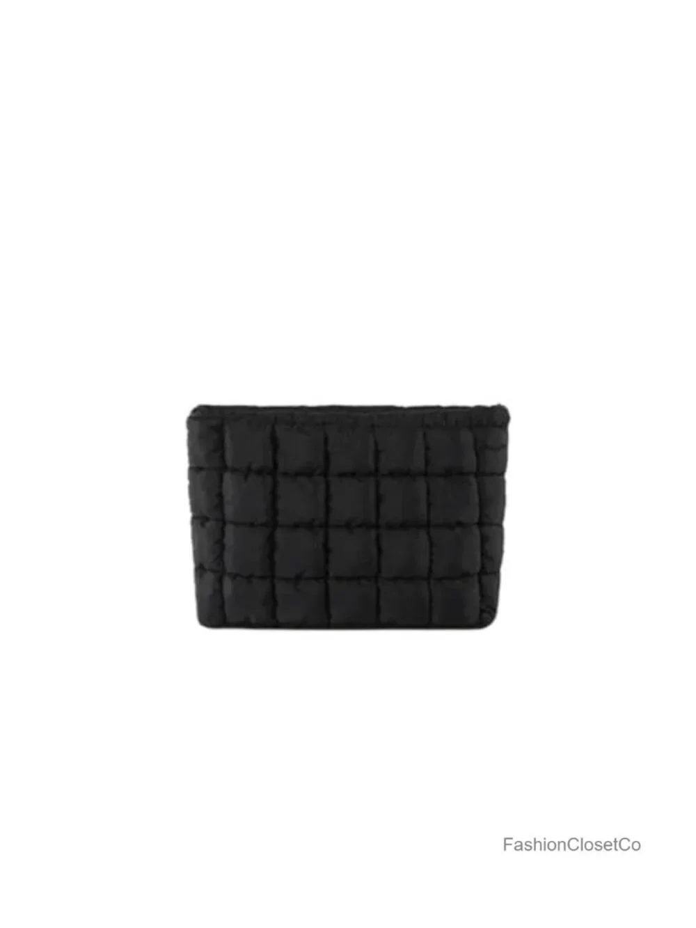 Puffy Quilted Makeup Bag Travel Cosmetic Organizer Pouch Clutch Nylon
